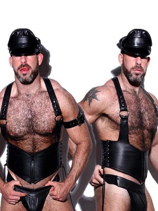 Leather Body Harness（without hat）- KB009