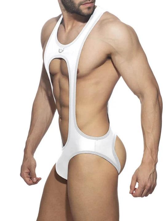 Men's Cutout Thong Bottomless Bodysuit - LTY030 - YDressup