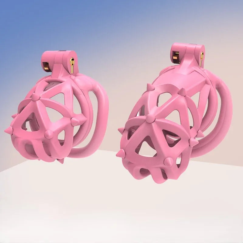 Pink Soft Spike Chastity Cage - YJS009