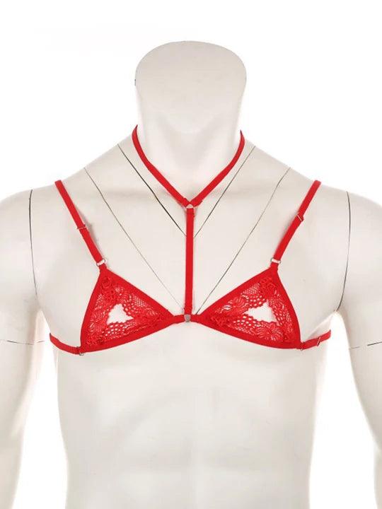 Men's Adjustable Breastless Bra - QQNY010 - YDressup
