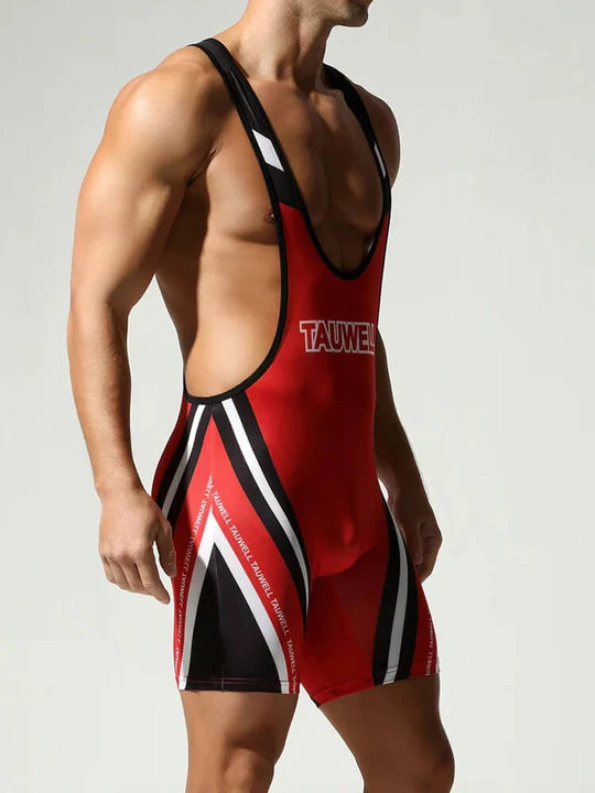Tauwell Men's Fitness Wrestling Vest Bodysuit - LTY046 - YDressup