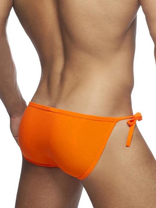 Men's Solid Colour Lace-up Sexy Swim Briefs - YK002 - YDressup