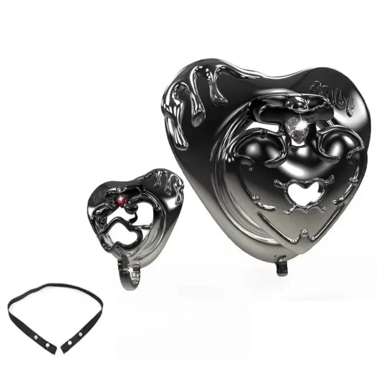 Sissy Spade Chastity Cage with Secure Lock Ring - YJS006