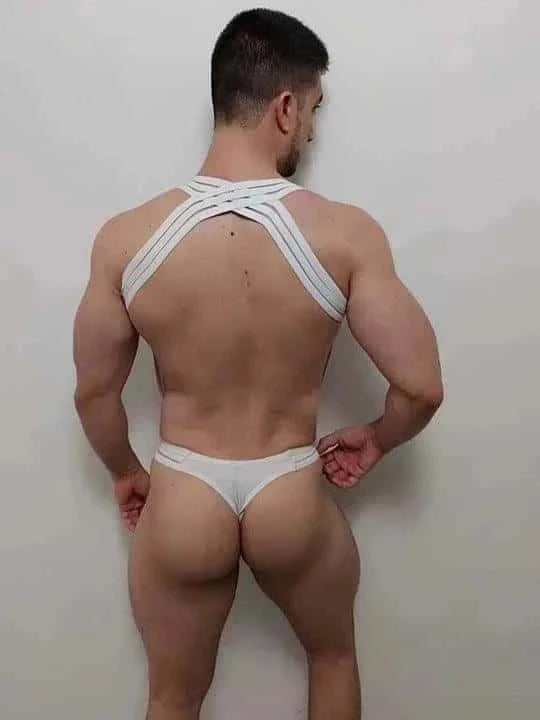 Men's Crossover Strap Thong Bodysuit - LTY025 - YDressup