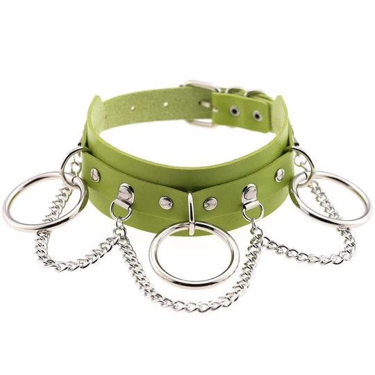 PU Leather Punk Chain Choker - KB040 - YDressup