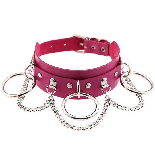 PU Leather Punk Chain Choker - KB040 - YDressup