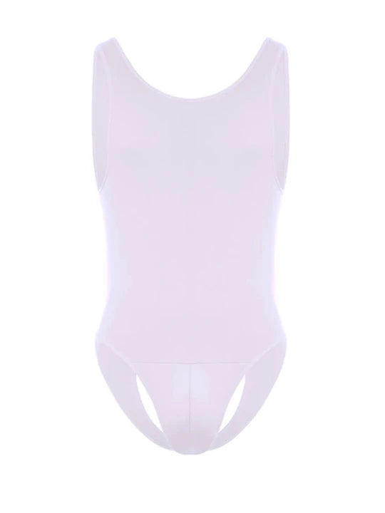 Men's Sexy Sleeveless Elastic Back Open Bodysuit - LTY040 - YDressup