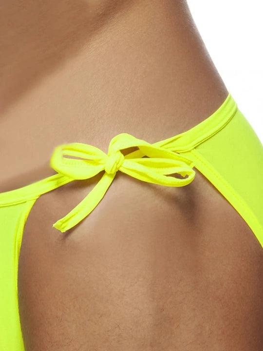 Men's Solid Colour Lace-up Sexy Swim Briefs - YK002 - YDressup