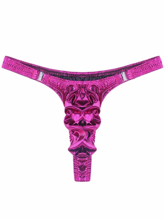 Men's Narrow Side Detachable Button Thong - DZK036
