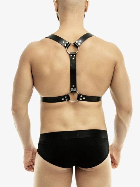 Sexy Leather Choker Cord & Corset Strap Set- Black - KB034 - YDressup