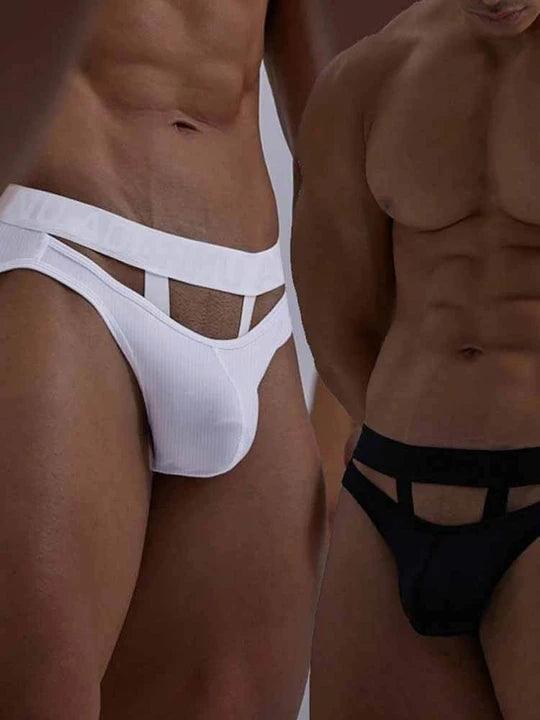 Men's Hollow Out Suspenders Low Rise Briefs - SJK021