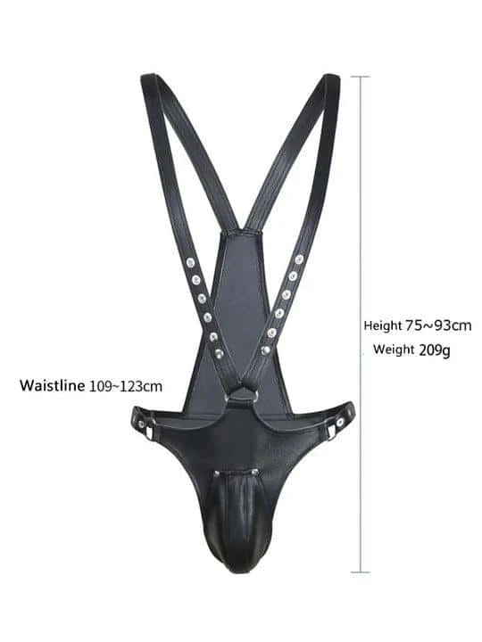 Exposed V-Strap Bodysuit with Large Bulge Pouch - KB020 - YDressup