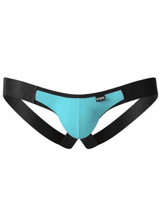 Men's Colorblocked Ice Silk Jockstrap - HDZ008 - YDressup