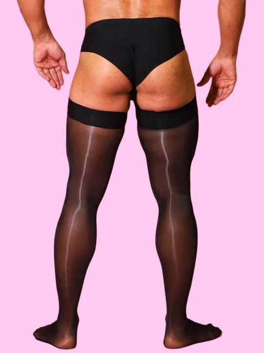 Knee High Nylon Stockings - Black - CW010 - YDressup