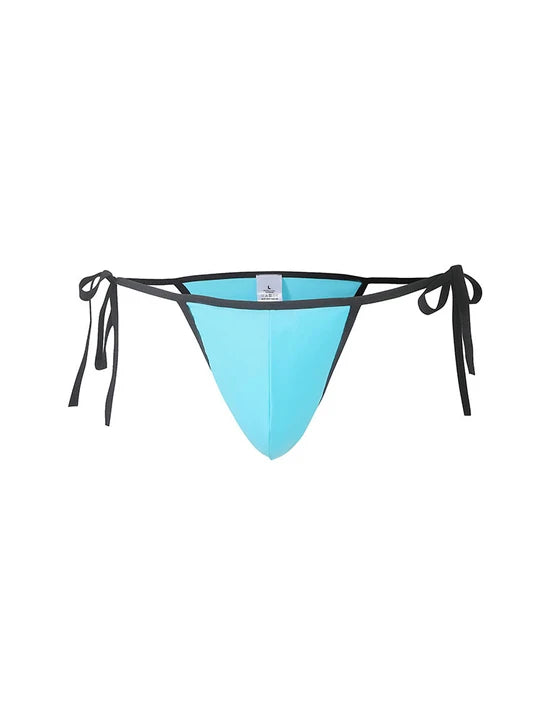 Men's Side Tie Solid Colour Triangle Swim Bikini - YK051 - YDressup