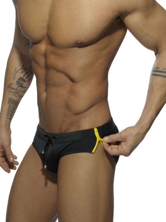 Men's Fashion Side Zip Swim Briefs - YK005 - YDressup