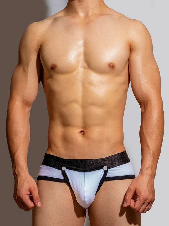 D.M Button Cotton Briefs - SJK041