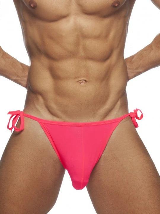 Men's Solid Colour Lace-up Sexy Swim Briefs - YK002 - YDressup