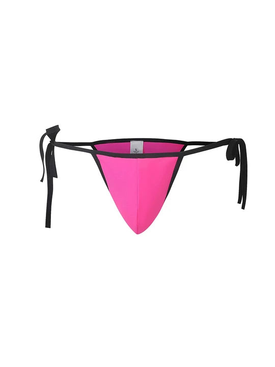 Men's Side Tie Solid Colour Triangle Swim Bikini - YK051 - YDressup