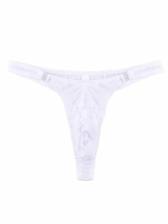Men's Narrow Side Detachable Button Thong - DZK036
