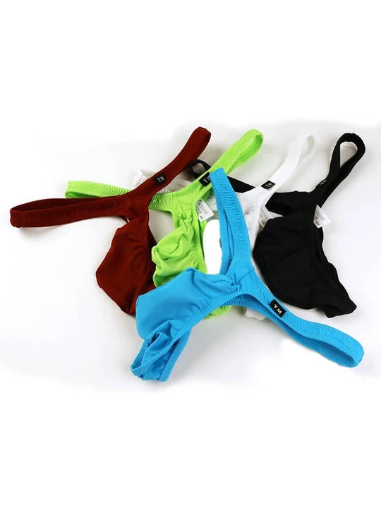 Men's Low-Rise Ice Silk Thong - DZK005 - YDressup