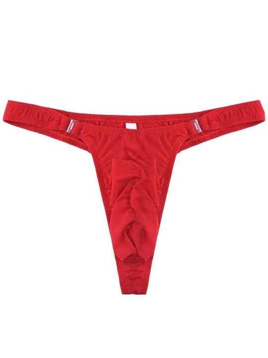 Men's Narrow Side Detachable Button Thong - DZK036