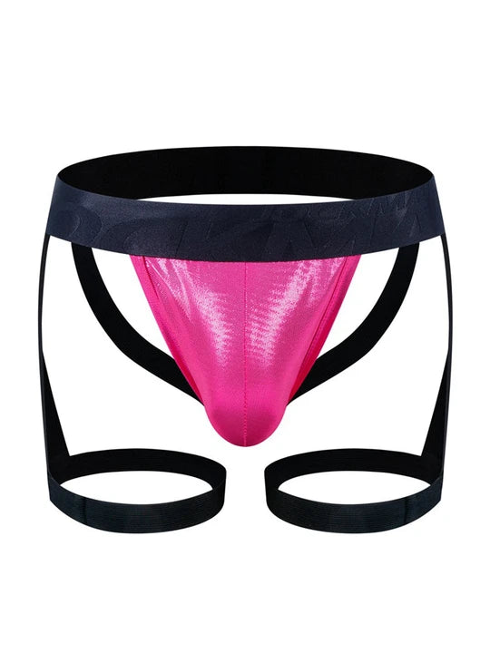 Jockmail Hollow Out Four Corner Nylon Thongs - HDZ010 - YDressup