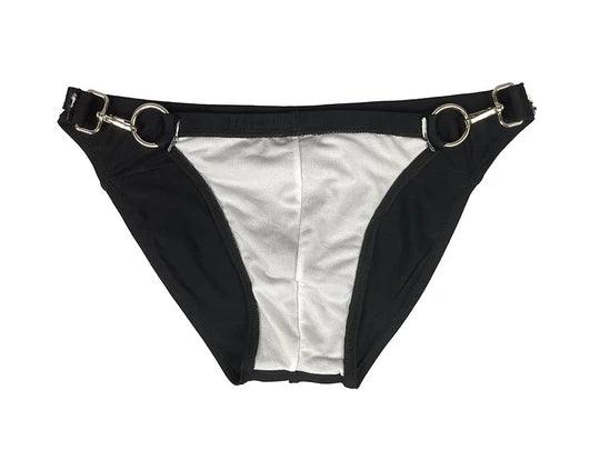 Men's Low Rise Metal Buckle Swim Bikini - YK001 - YDressup