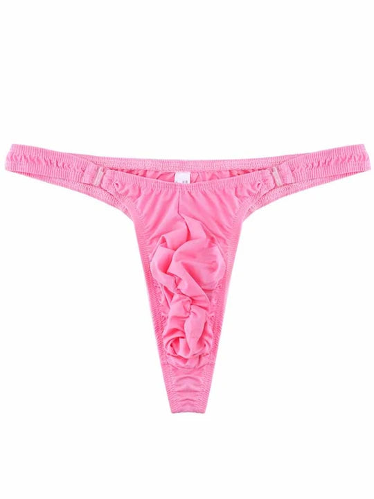 Men's Narrow Side Detachable Button Thong - DZK036