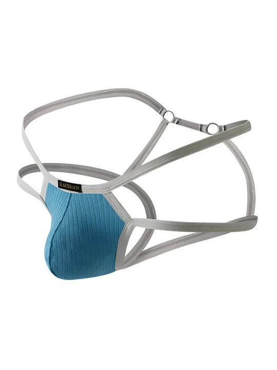 Men's Thin Strap Hollow Breathable Cotton Jockstrap - HDZ038 - YDressup