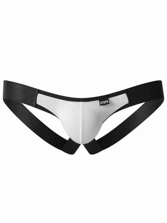 Men's Colorblocked Ice Silk Jockstrap - HDZ008 - YDressup