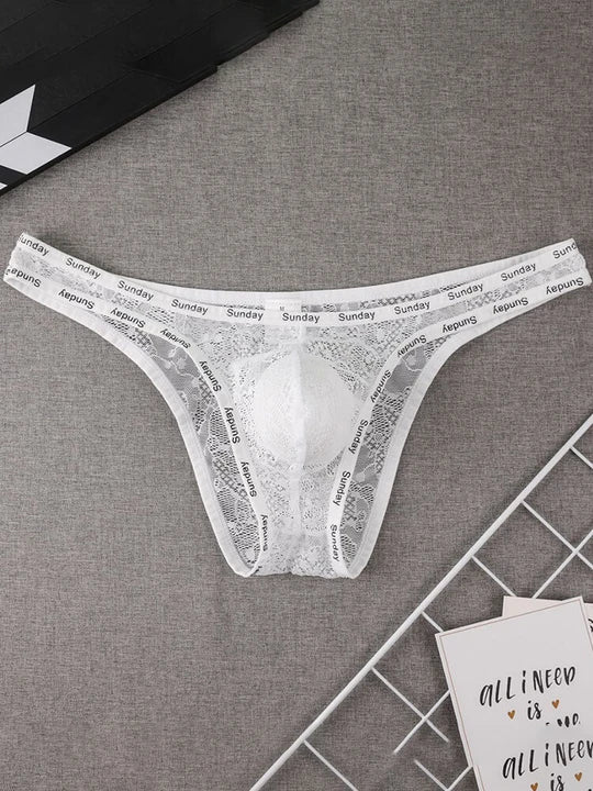 Men's Sexy Low-Rise See-Through Mesh Elastic Briefs - SJK012 - YDressup