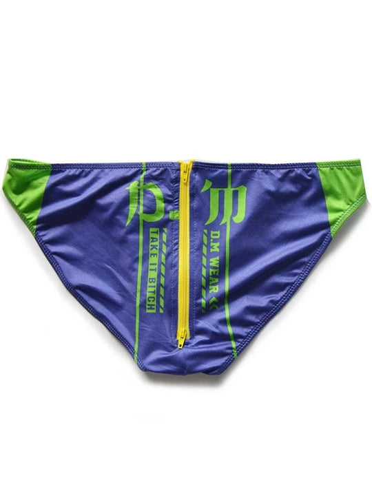 D.M Low Rise Sexy Zipper Briefs - SJK036