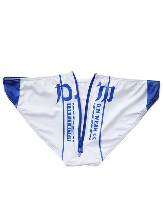 D.M Low Rise Sexy Zipper Briefs - SJK036