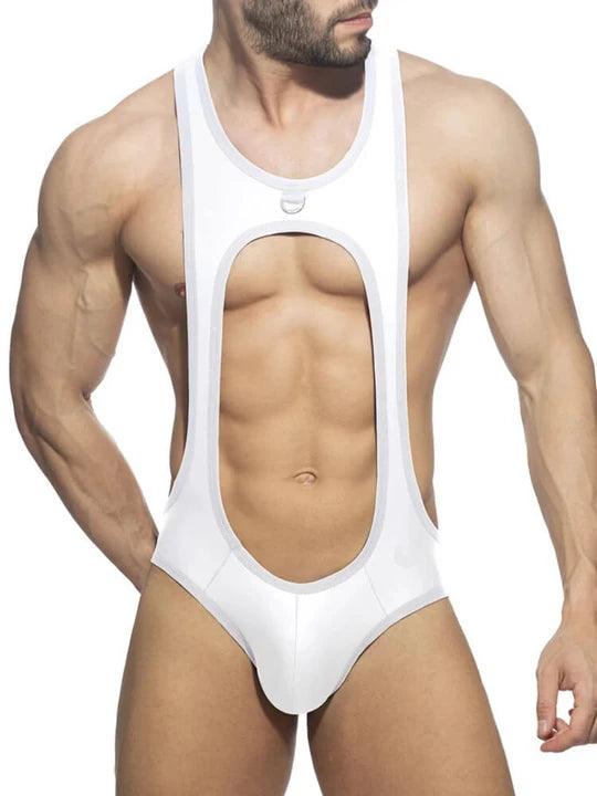 Men's Cutout Thong Bottomless Bodysuit - LTY030 - YDressup