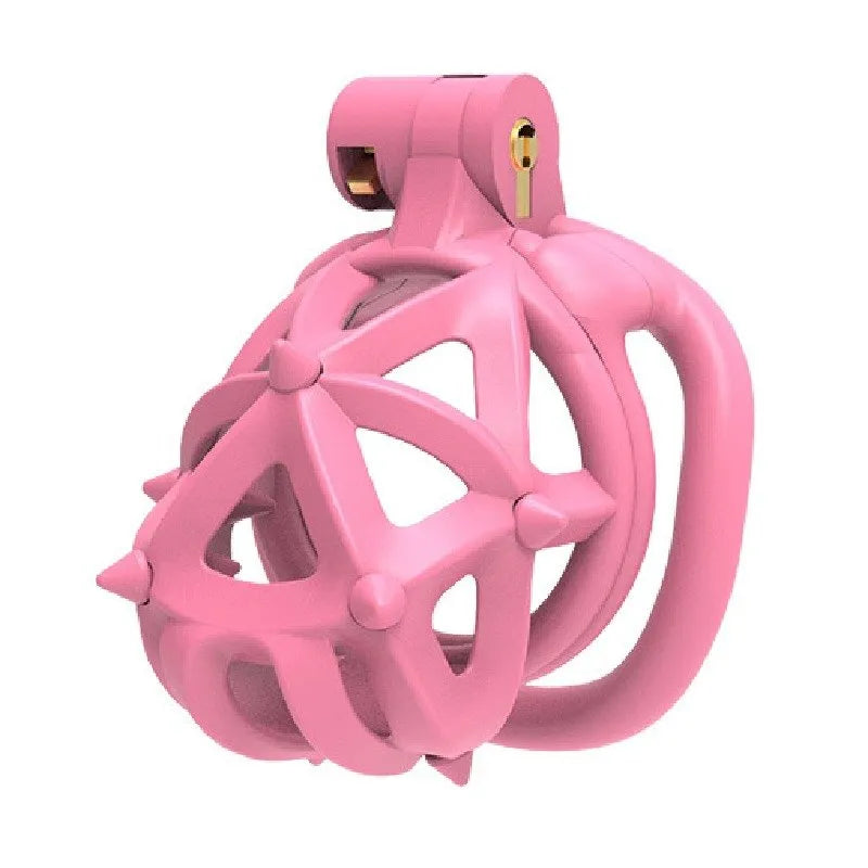 Pink Soft Spike Chastity Cage - YJS009