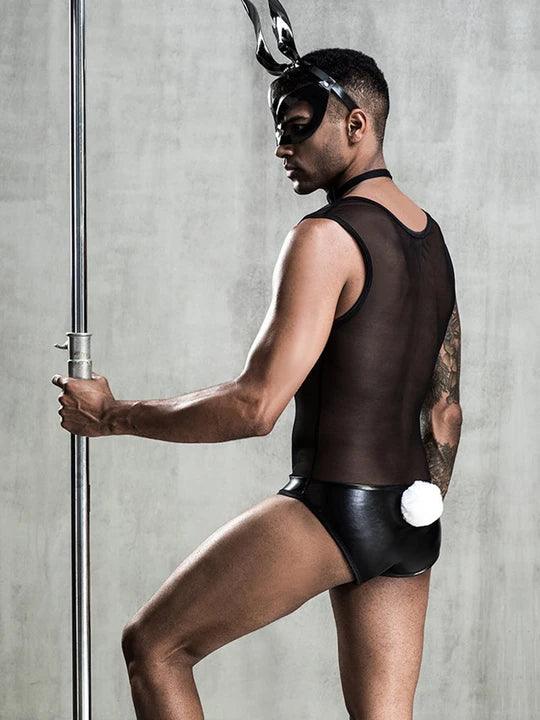 Black Sexy Rabbit Man Cosplay Suit - QQNY008 - YDressup