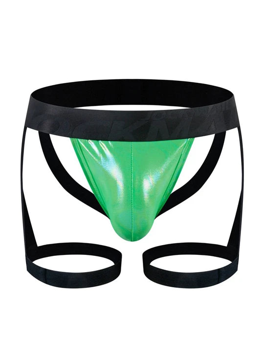 Jockmail Hollow Out Four Corner Nylon Thongs - HDZ010 - YDressup