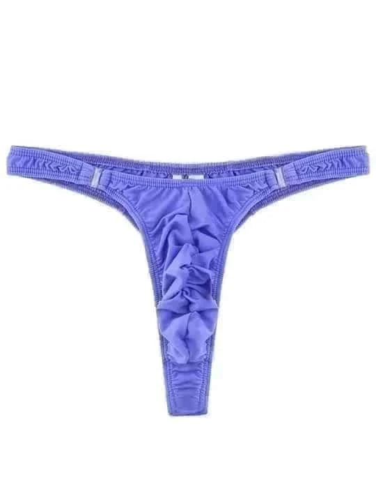 Men's Narrow Side Detachable Button Thong - DZK036