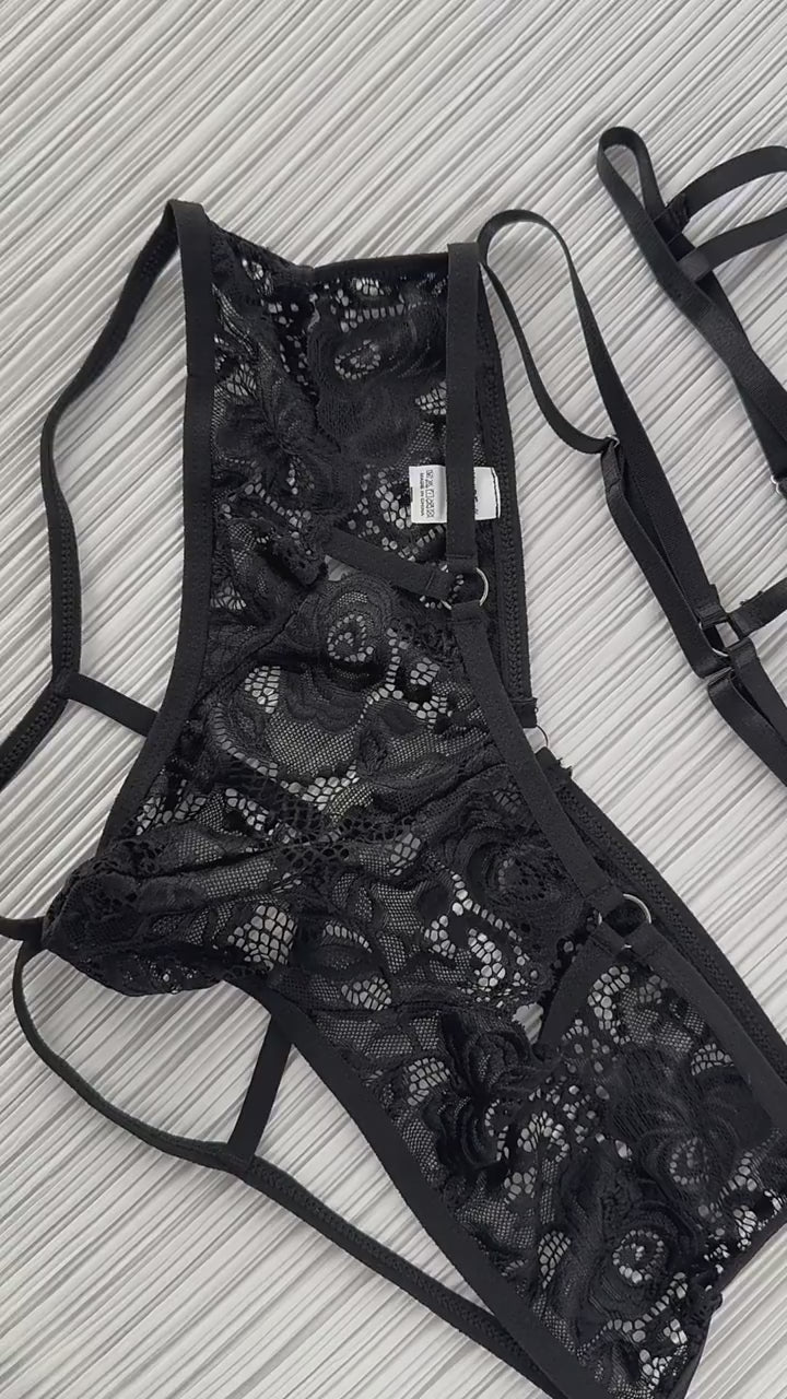 Men's Lace Bra Thongs Underwear Suit - YNY142