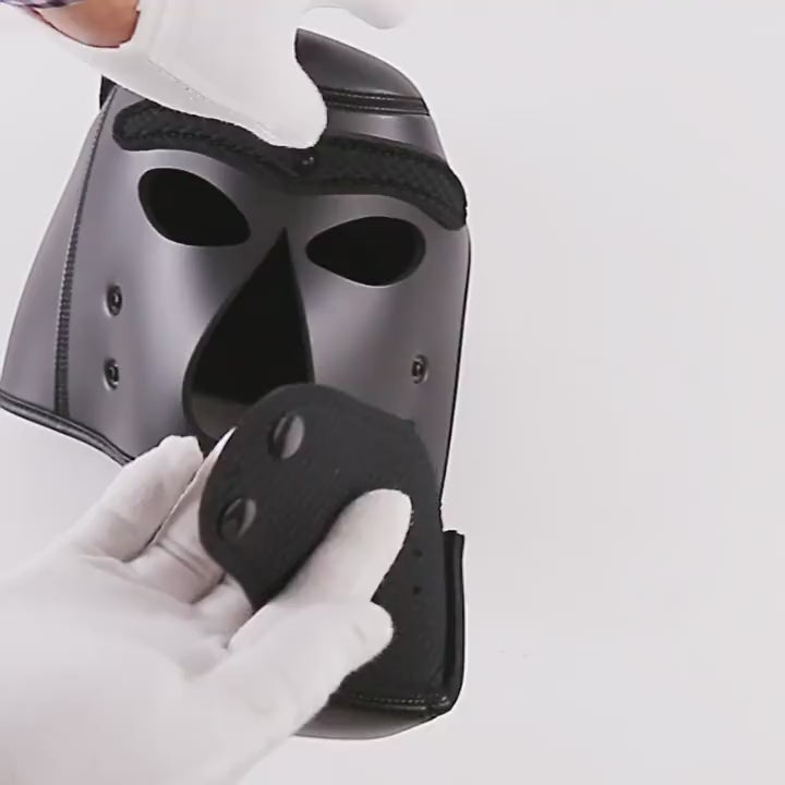 BDSM Removable Dog Head Nostril Foxhound Mask - KB054