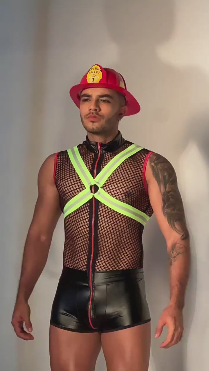 Blazing Hot Fireman Fantasy Costume - ZF037