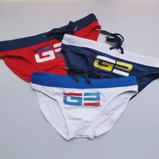 Sexy Triangel-Bademode mit Farbblock-Print für Herren – YK047