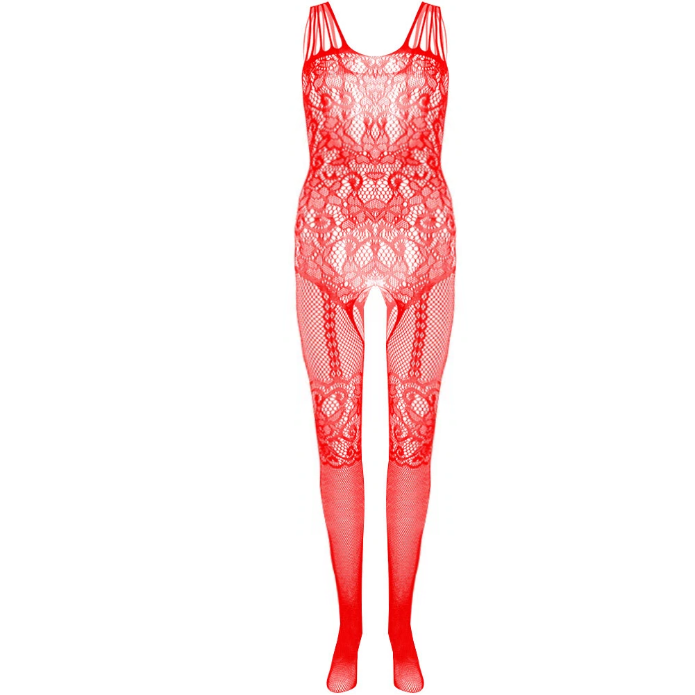 Sexy Cut-Out Crotchless Fishnet Bodystocking - LTW032